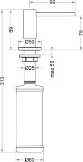 ДОЗАТОР ДЛЯ ЖИДКОГО МЫЛА TIMO SAONA ЗОЛОТО МАТОВОЕ  13139/17